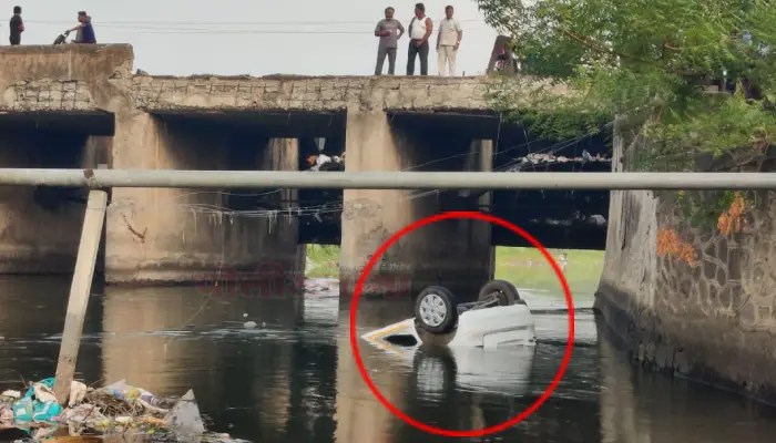 Speeding Car Plunges Into Canal in Shindawane Village; One Dead, Three Injured