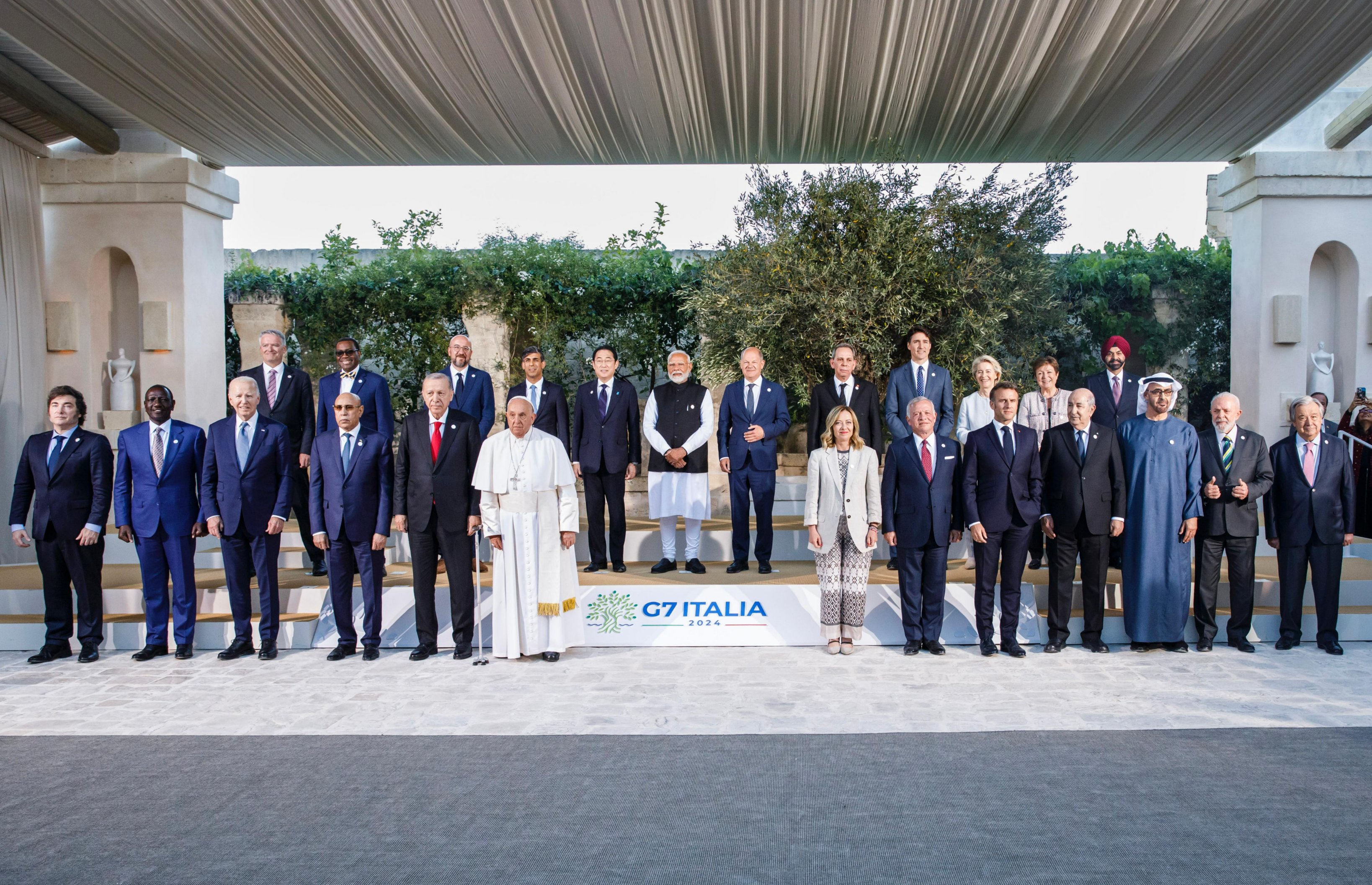 World leaders at the G7 Summit in Italy. 