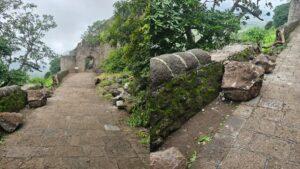 Fort Cliff Collapse at Shivneri: Debris Blocks Footpath, Protective Wall Damaged