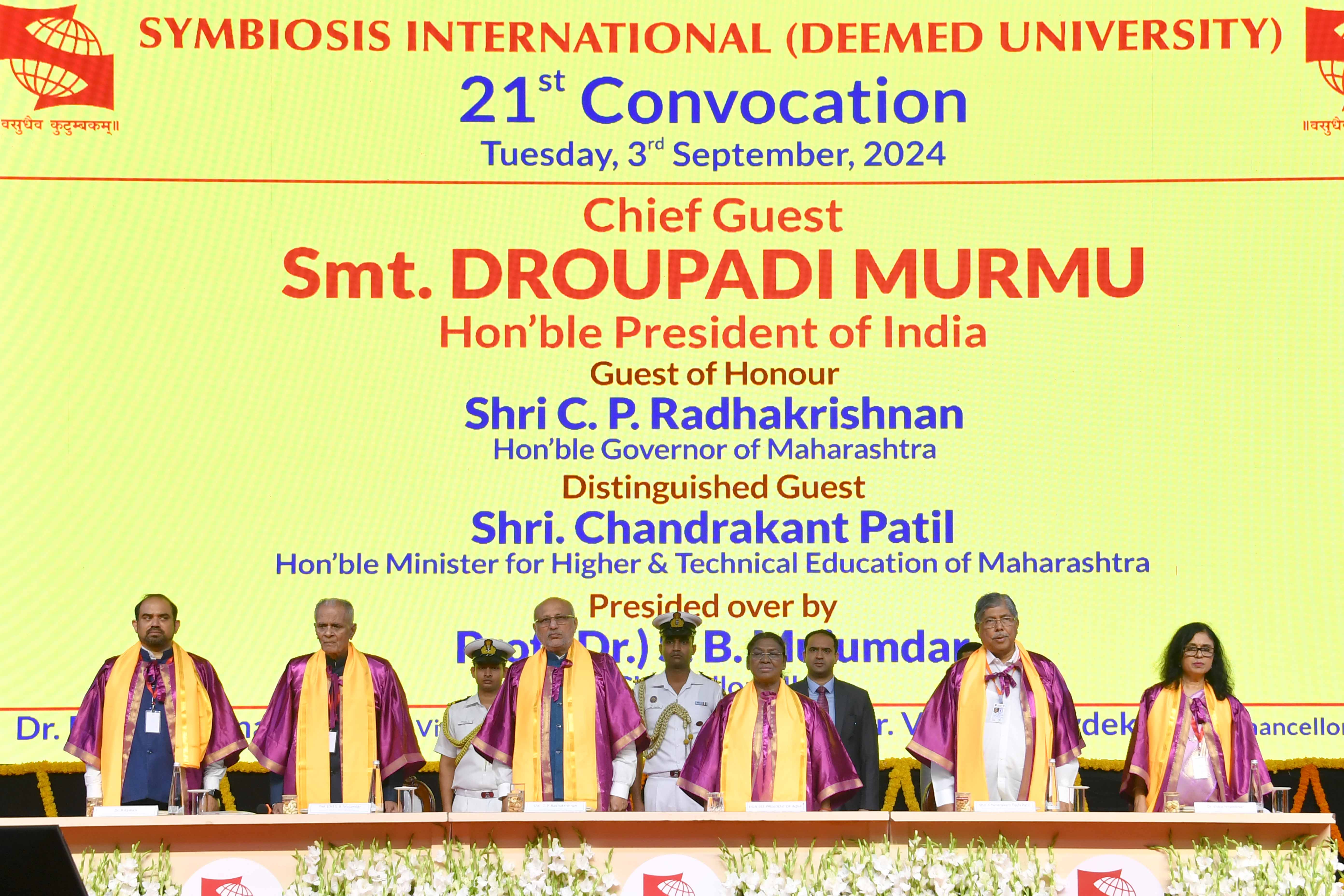 President of India graces 21st convocation of Symbiosis International