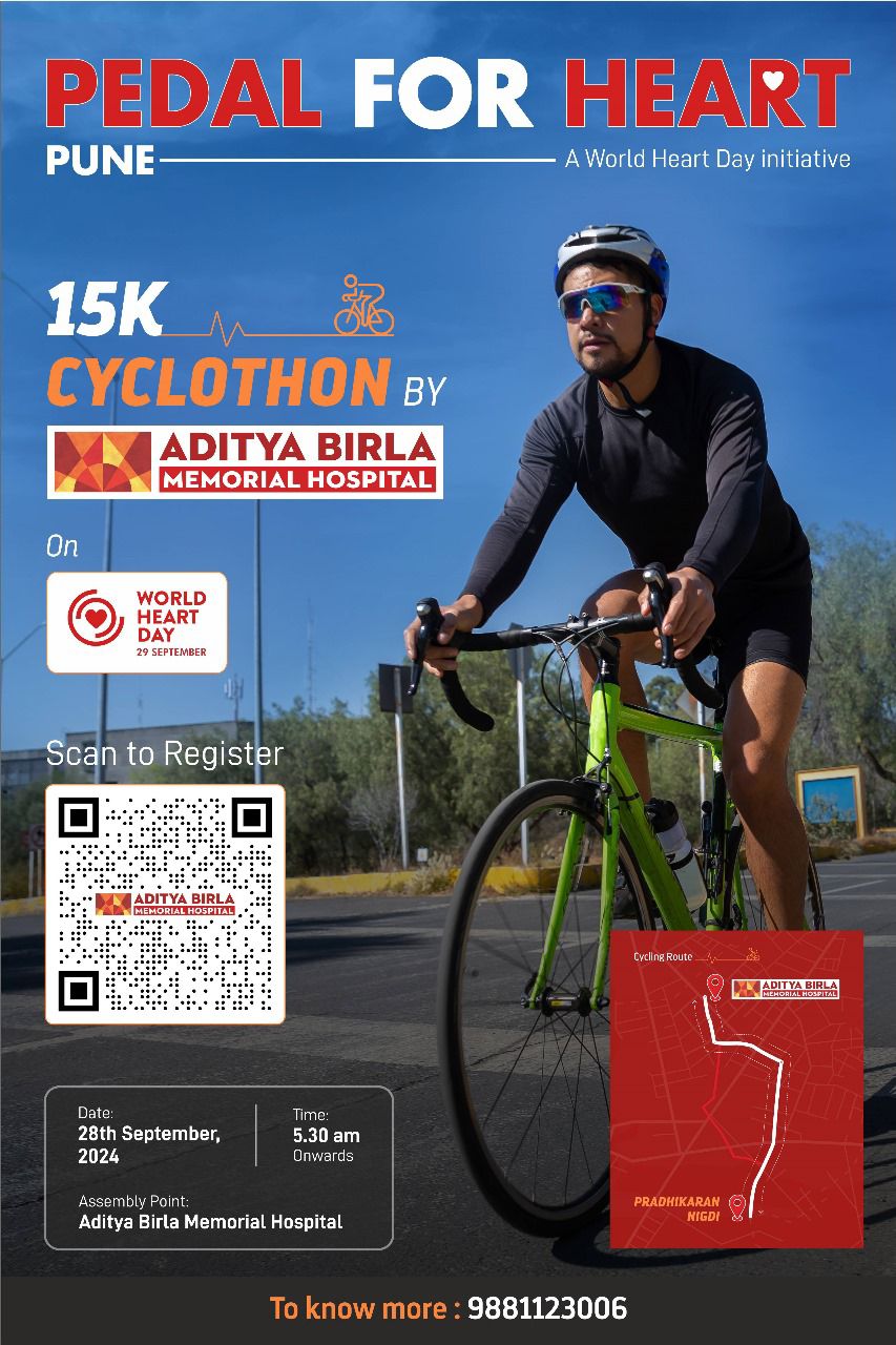 Get ready to ride as Aditya Birla Memorial Hospital hosts ‘Pedal for Heart’ cyclothon for World Heart Day