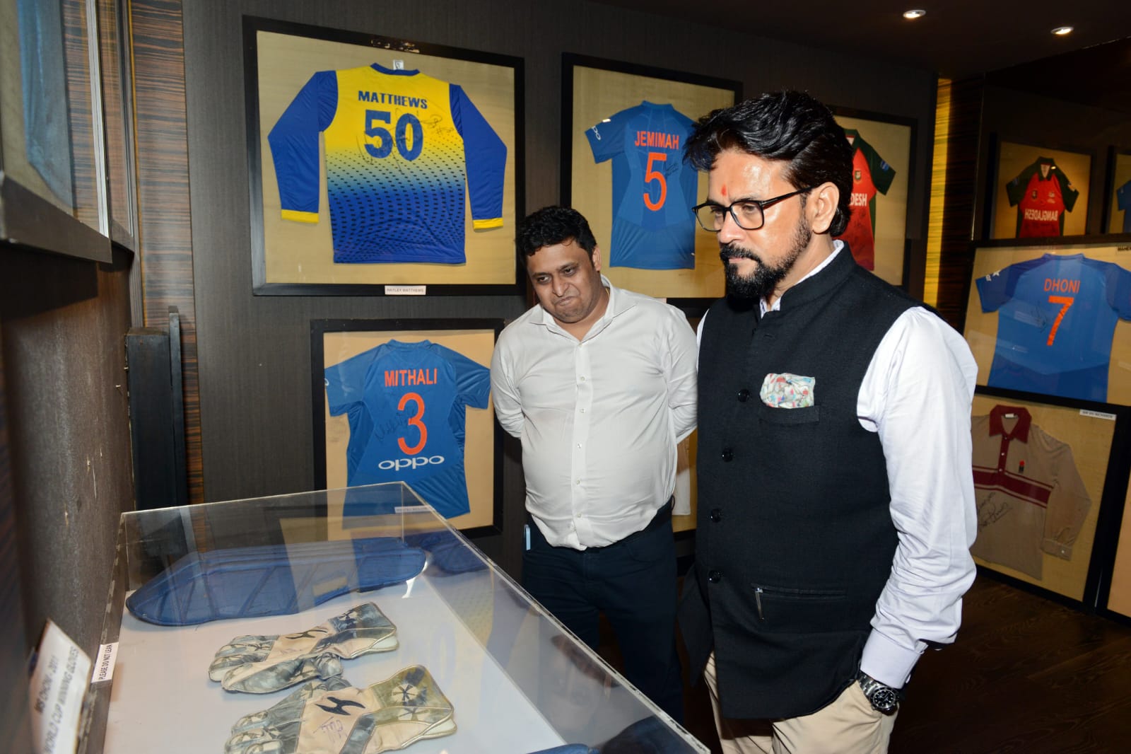 Anurag Thakur pays a visit to the city cricket museum 