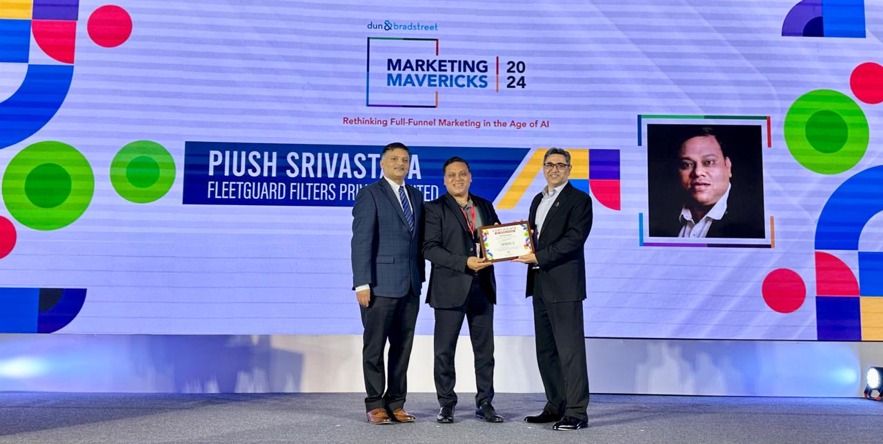 Mr. Piush Srivastava, Head of Marketing and Corporate Communications of Fleetguard Filters Pvt. Ltd, Awarded 'Marketing Maverick' by Dun & Bradstreet