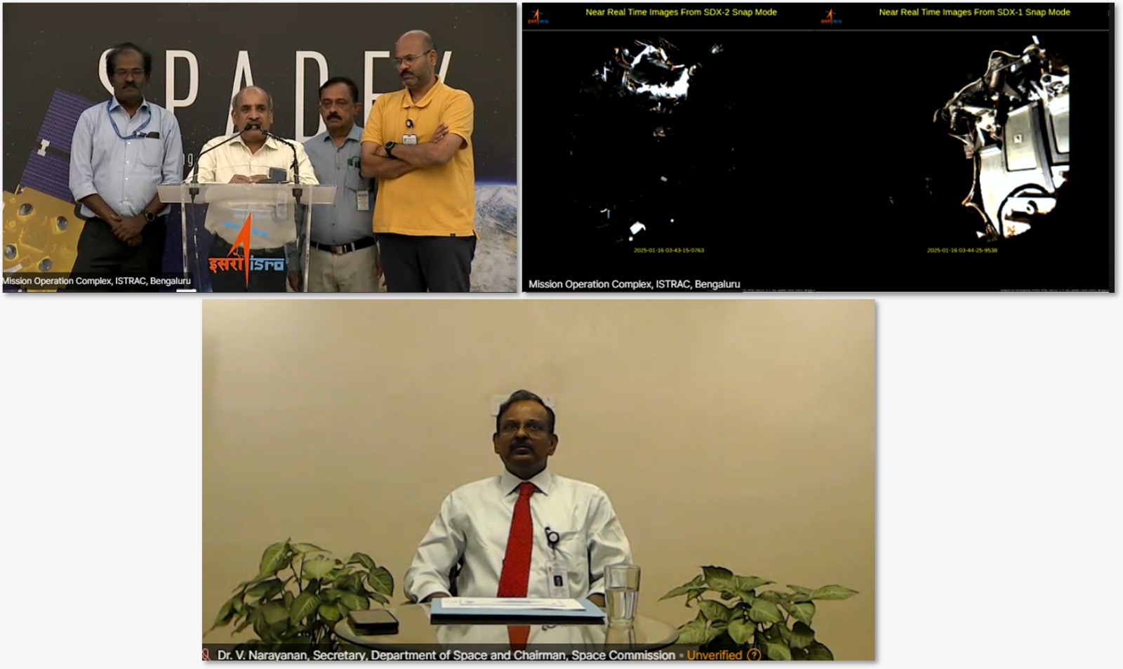 Spacecraft docking successfully completed! A historic moment.